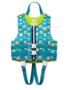 Speedo Teal and Lime Kids Swim Vest with Citrus Accents